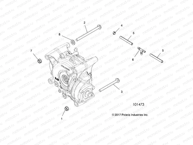 DRIVE TRAIN | DRIVE TRAIN, GEARCASE MOUNTING, REAR - A18SVS95CR/ER