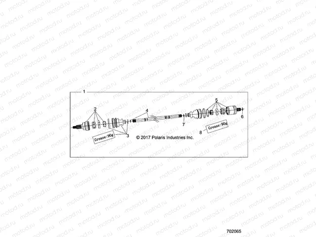 DRIVE TRAIN | DRIVE TRAIN, HALF SHAFT, FRONT - Z19VBA87A2/E87AG/AK/LG (702065)