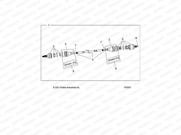 DRIVE TRAIN | DRIVE TRAIN, HALF SHAFT, FRONT - Z22RME2KAG/BG/K2KAN/BN (703030)