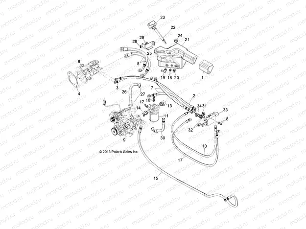 DRIVE TRAIN | DRIVE TRAIN, HYDROSTAT MOUNTING AND LINES - D131D9JDJ/1L9JDJ/2M9JDJ (49BRUTUSHYDROSTAT13)