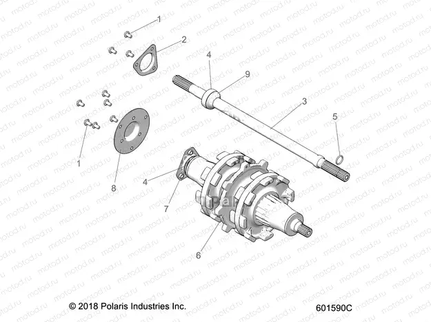 DRIVE TRAIN | DRIVE TRAIN, JACKSHAFT and DRIVESHAFT - S20ELS8RS/8RE ALL OPTIONS (C601590)