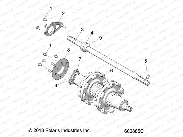 DRIVE TRAIN | DRIVE TRAIN, JACKSHAFT and DRIVESHAFT - S21DDL6PS ALL OPTIONS (600885C)