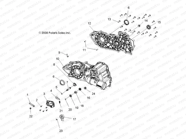DRIVE TRAIN | DRIVE TRAIN, MAIN GEARCASE - A09MN50ET (49ATVGEARCASE09SP500)