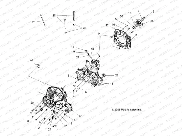 DRIVE TRAIN | DRIVE TRAIN, MAIN GEARCASE - A09ZN85/8X ALL OPTIONS (49ATVGEARCASE09SPXP550)