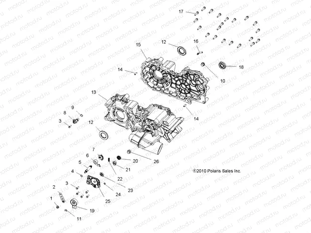DRIVE TRAIN | DRIVE TRAIN, MAIN GEARCASE - A13DH50AX/AZ (49ATVGEARCASE11SP500TRG)