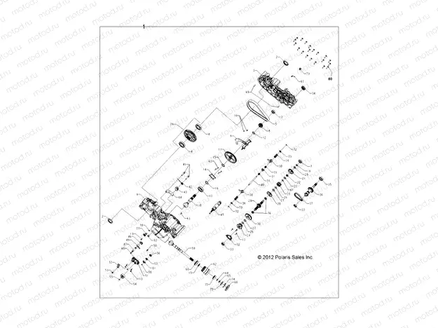 DRIVE TRAIN | DRIVE TRAIN, MAIN GEARCASE - A13MN50ET/EX (49ATVGEARCASE1333079)