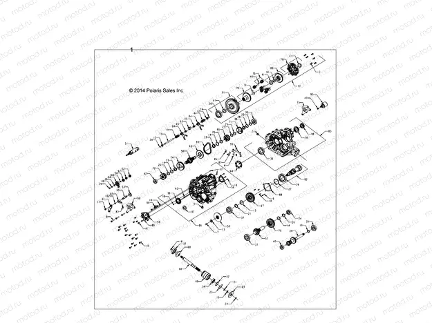 DRIVE TRAIN | DRIVE TRAIN, MAIN GEARCASE - A15DAA57EJ/EH/EEK (49ATVGEARCASE1333144)