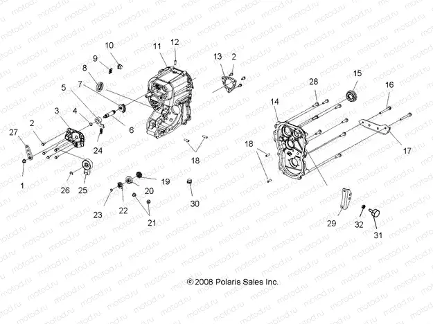 DRIVE TRAIN | DRIVE TRAIN, MAIN GEARCASE - A15S6A76FA (49ATVGEARCASE096X6)