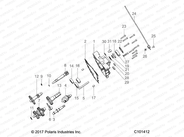 DRIVE TRAIN | DRIVE TRAIN, MAIN GEARCASE - A23HZB15A1/A4/B1/B4  (C101412)