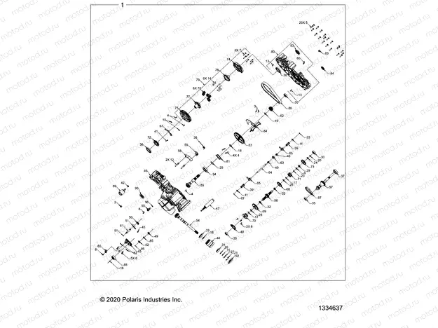 DRIVE TRAIN | DRIVE TRAIN, MAIN GEARCASE - A23SEA57F1/T57C1/C2/F1 (1334637)