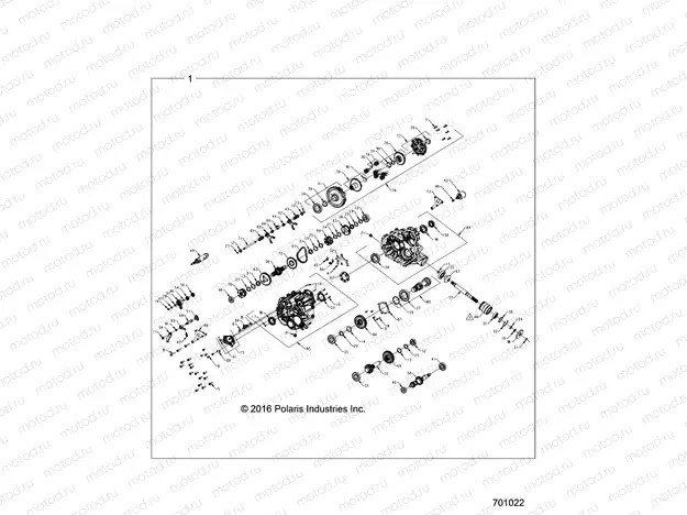 DRIVE TRAIN | DRIVE TRAIN, MAIN GEARCASE (FROM 2/2/16) - Z16VHE57AK/AS (701022)