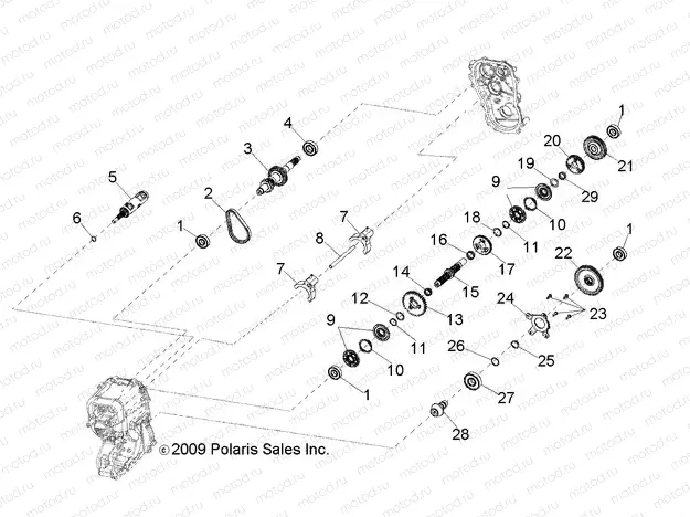 DRIVE TRAIN | DRIVE TRAIN, MAIN GEARCASE INTERNAL - R13HR76AG/AR (49RGRTRANSINTL106X6)