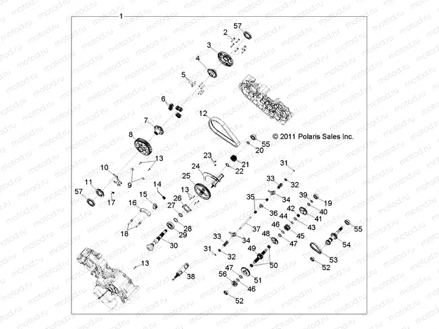 DRIVE TRAIN | DRIVE TRAIN, MAIN GEARCASE INTERNAL - R13TH76/7E ALL OPTIONS (49RGRTRANS1332961)