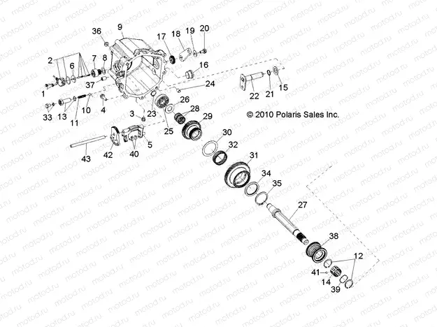 DRIVE TRAIN | DRIVE TRAIN, MAIN GEARCASE INTERNALS 2 - R11VH76/VY76 ALL OPTIONS (49RGRTRANSINTL211RZRS)