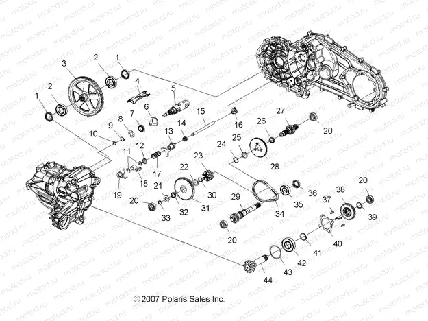 DRIVE TRAIN | DRIVE TRAIN, MAIN GEARCASE INTERNALS - A08LH27AW/AX/AZ (49ATVTRANSINTL08SP300)