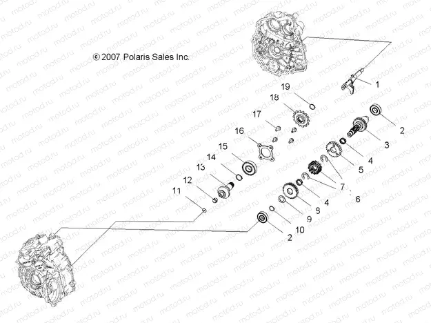 DRIVE TRAIN | DRIVE TRAIN, MAIN GEARCASE INTERNALS - A09BG50AA (49ATVTRANSINTL08SCRAM)
