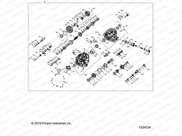 DRIVE TRAIN | DRIVE TRAIN, MAIN GEARCASE INTERNALS - D21BBPD4B4 (1334334)