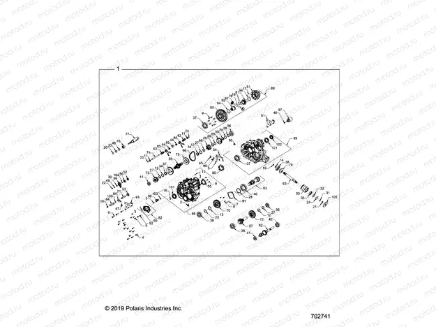 DRIVE TRAIN | DRIVE TRAIN, MAIN GEARCASE INTERNALS - D21BEP99A4/B4/GP99A4 (702741)