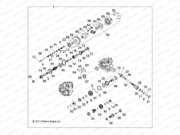DRIVE TRAIN | DRIVE TRAIN, MAIN GEARCASE INTERNALS - R12VH57FX (49RGRTRANSINTL1332957)