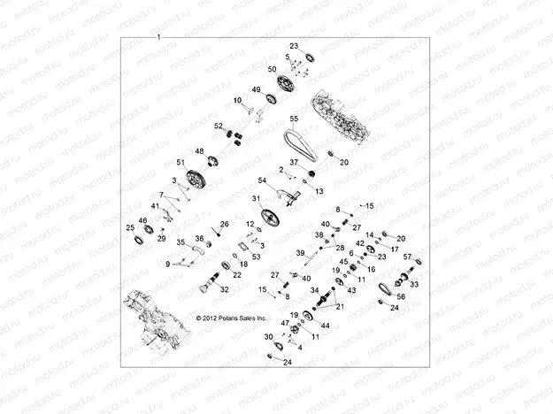 DRIVE TRAIN | DRIVE TRAIN, MAIN GEARCASE INTERNALS - R13RH76AG/AH/AN (49RGRTRANSINTL1333071)