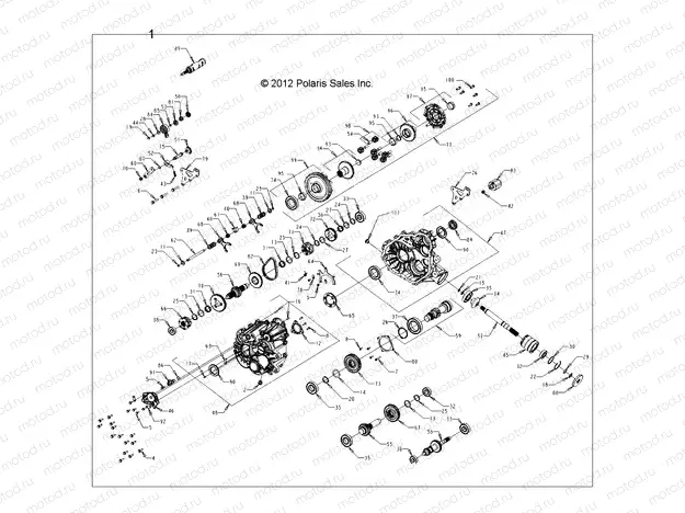 DRIVE TRAIN | DRIVE TRAIN, MAIN GEARCASE, INTERNALS - R13UH88/UH9E ALL OPTIONS (49RGRGEARCASE1332944)