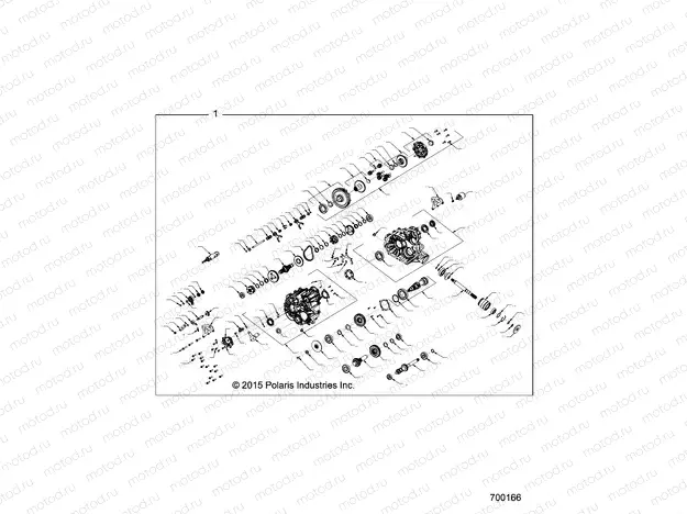 DRIVE TRAIN | DRIVE TRAIN, MAIN GEARCASE, INTERNALS - R15RMA32FA (700166)