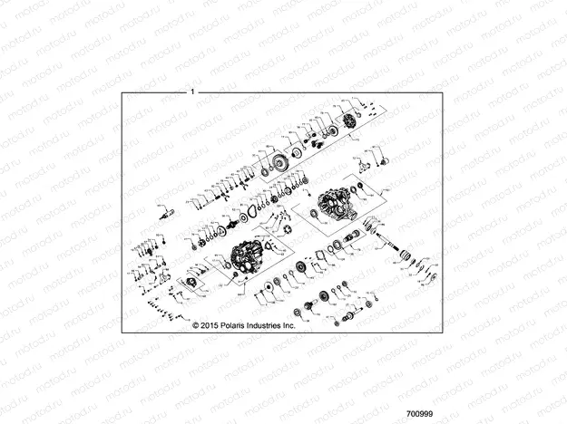 DRIVE TRAIN | DRIVE TRAIN, MAIN GEARCASE INTERNALS - R16RTE87F1/U87FK (700999)