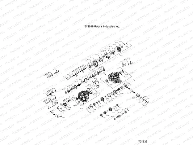 DRIVE TRAIN | DRIVE TRAIN, MAIN GEARCASE INTERNALS - R18RTE87F1/S87C1/F1 (701635)