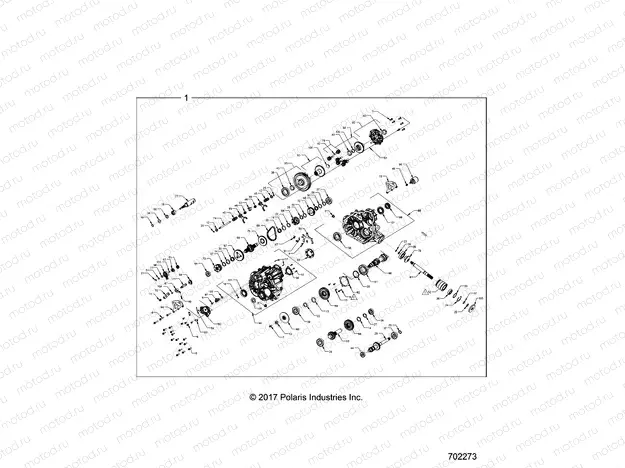 DRIVE TRAIN | DRIVE TRAIN, MAIN GEARCASE INTERNALS - R18RTED1F1/SD1C1 (702273)