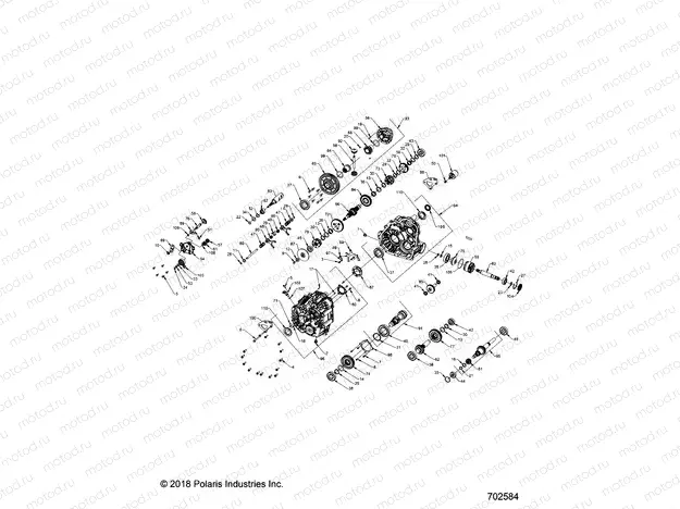 DRIVE TRAIN | DRIVE TRAIN, MAIN GEARCASE INTERNALS (TO 9/30/2019) - R20RRED4F1/N1/SD4C1 (702584)