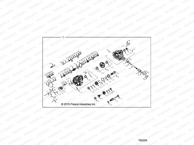 DRIVE TRAIN | DRIVE TRAIN, MAIN GEARCASE INTERNALS - Z16VAA87A2 (700255)