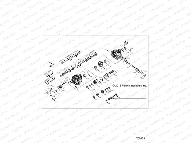 DRIVE TRAIN | DRIVE TRAIN, MAIN GEARCASE INTERNALS - Z16VCE87AB/AR/AE/AS (700333)