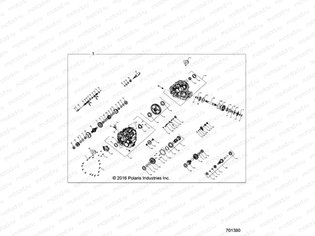 DRIVE TRAIN | DRIVE TRAIN, MAIN GEARCASE INTERNALS - Z17VDS92CM (701380)