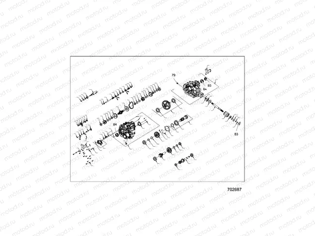 DRIVE TRAIN | DRIVE TRAIN, MAIN GEARCASE INTERNALS - Z20A4E99AH/BH/LH (702687)