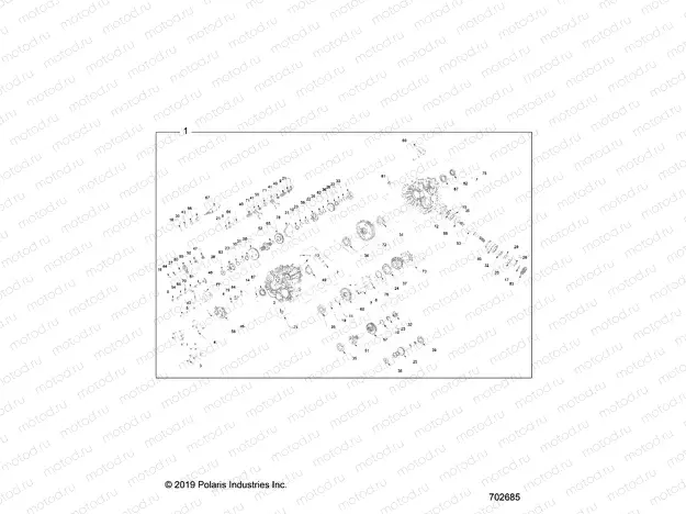 DRIVE TRAIN | DRIVE TRAIN, MAIN GEARCASE INTERNALS - Z20N4M99AL (702685)
