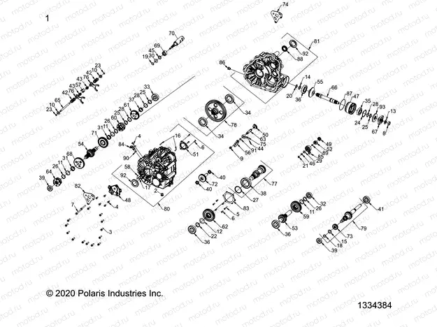DRIVE TRAIN | DRIVE TRAIN, MAIN GEARCASE INTERNALS - Z21S1E99AR/BR (1334384)