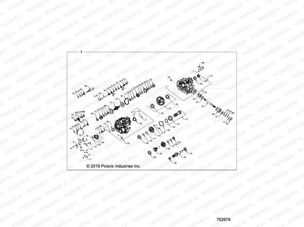 DRIVE TRAIN | DRIVE TRAIN, MAIN GEARCASE INTERNALS - Z22A5A87A2(702678)