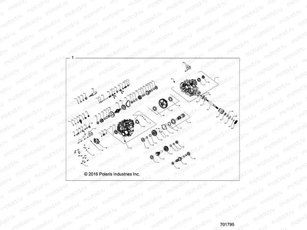 DRIVE TRAIN | DRIVE TRAIN, MAIN GEARCASE INTERNALS - Z22N4E99NK (701795)
