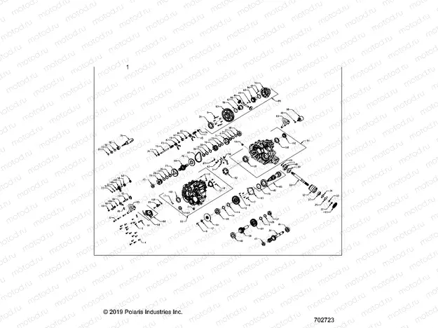 DRIVE TRAIN | DRIVE TRAIN, MAIN GEARCASE INTERNALS - Z22NAS99CZ (702723)