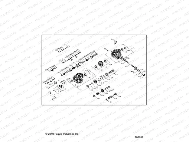 DRIVE TRAIN | DRIVE TRAIN, MAIN GEARCASE INTERNALS - Z23NAE99A/99B (702682)