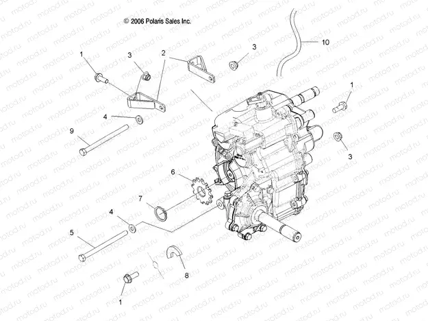 DRIVE TRAIN | DRIVE TRAIN, MAIN GEARCASE MOUNTING - A09BG50AA (49ATVGEARCASEMTGSCRAM)