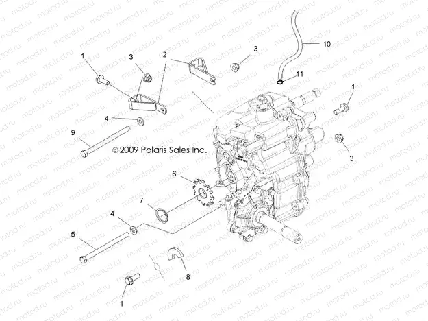DRIVE TRAIN | DRIVE TRAIN, MAIN GEARCASE MOUNTING - A10NG50AA (49ATVGEARCASE10SCRAM)