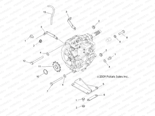 DRIVE TRAIN | DRIVE TRAIN, MAIN GEARCASE MOUNTING - A13NA32AA (49ATVTRANMTG11TBLZR)