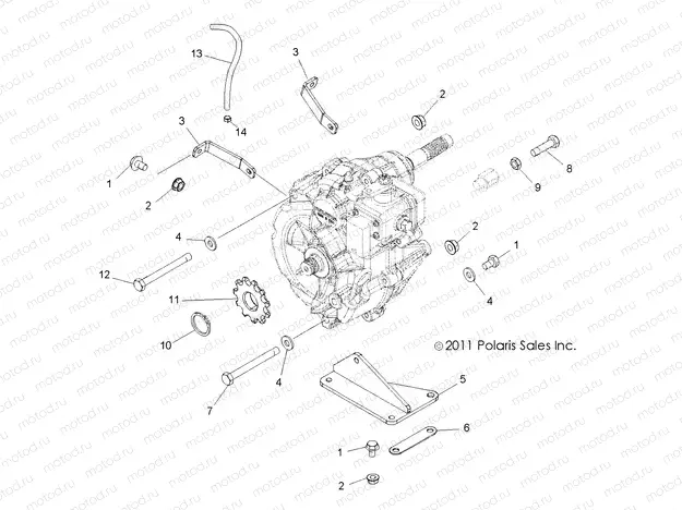 DRIVE TRAIN | DRIVE TRAIN, MAIN GEARCASE MOUNTING - A13NA32FA (49ATVTRANMTG12TBI)
