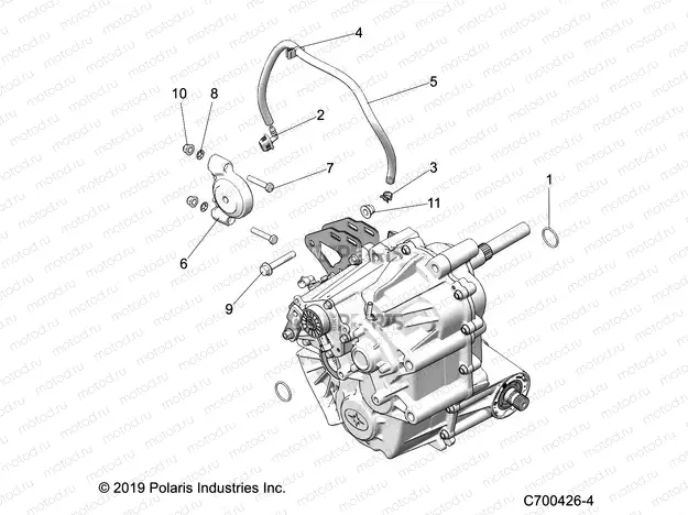 DRIVE TRAIN | DRIVE TRAIN, MAIN GEARCASE, MOUNTING - D21BBPD4B4 (C700426-4)
