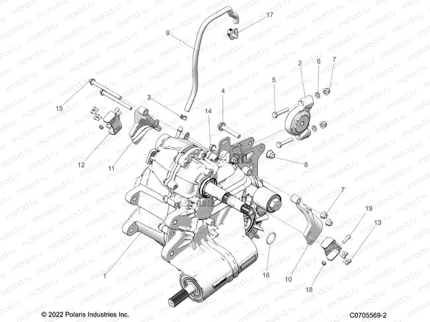 DRIVE TRAIN | DRIVE TRAIN, MAIN GEARCASE MOUNTING - G23GAB99CG/FG (C0705569-2)