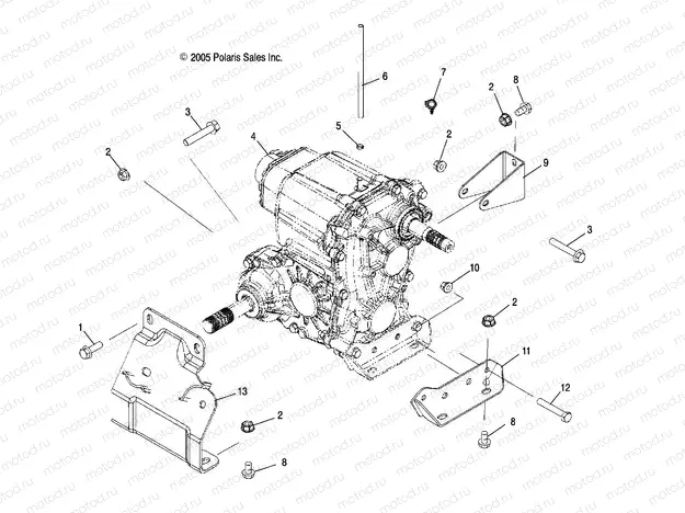 DRIVE TRAIN | DRIVE TRAIN, MAIN GEARCASE MOUNTING - R08RH68 ALL OPTIONS (4999203249920324B05)