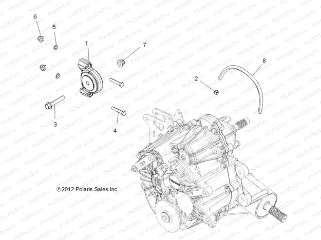 DRIVE TRAIN | DRIVE TRAIN, MAIN GEARCASE MOUNTING - R15RTE87FA (49RGRGEARCASEMTG13900XP)