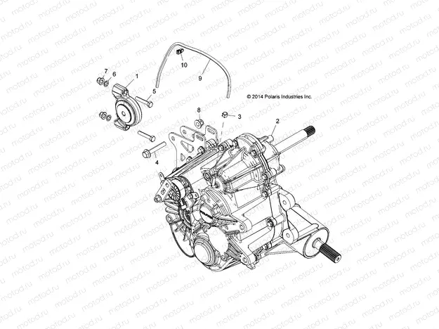 DRIVE TRAIN | DRIVE TRAIN, MAIN GEARCASE MOUNTING - R15RUA87/E87/YAA/ZAC ALL OPTIONS (49RGRGEARCASEMTG15CREW)