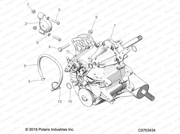DRIVE TRAIN | DRIVE TRAIN, MAIN GEARCASE MOUNTING - R20MAA57K1 (C0703434)